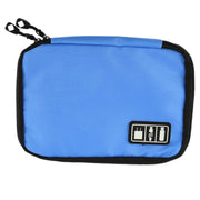 Portable Travel Organizer Storage Collection Bag Case Pouch Digital Gadget Electronic Accessories, Size: 25.7*18.5*1.2cm(Blue)