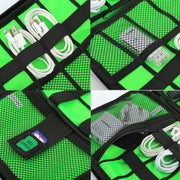 Portable Travel Organizer Storage Collection Bag Case Pouch Digital Gadget Electronic Accessories, Size: 25.7*18.5*1.2cm(Blue)