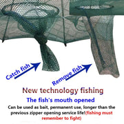 16 Holes Automatic Foldable Fishing Net Nylon Shrimp Crab Minnow Trap Fish Cast Net Fishing Tackle