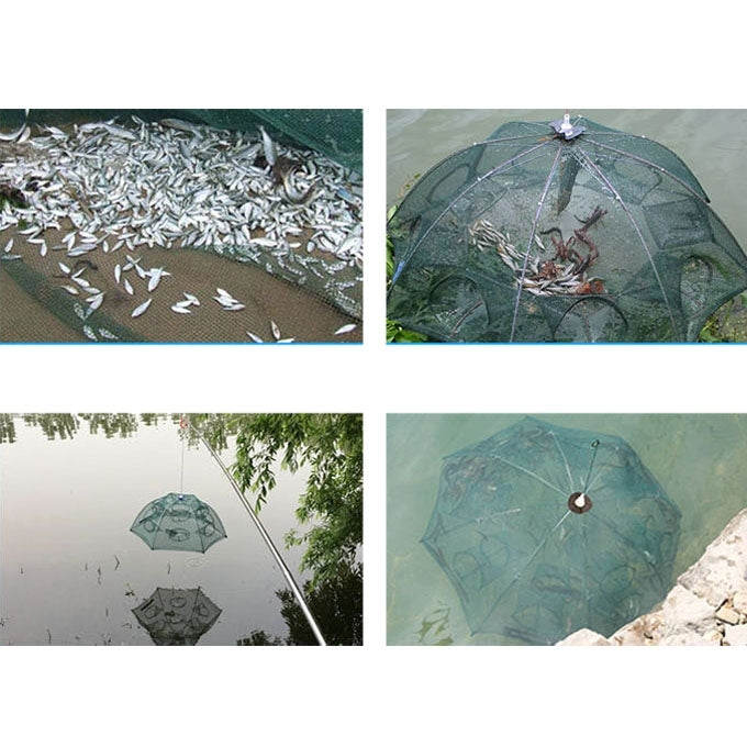 16 Holes Automatic Foldable Fishing Net Nylon Shrimp Crab Minnow Trap Fish Cast Net Fishing Tackle - Fishing Net by PMC TechLife | Online Shopping South Africa | PMC TechLife