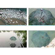 16 Holes Automatic Foldable Fishing Net Nylon Shrimp Crab Minnow Trap Fish Cast Net Fishing Tackle