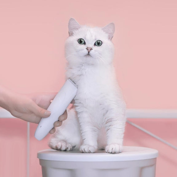 Original Xiaomi Youpin Pawbby Dog Professional Razor Pet Grooming Clippers Electric Rechargeable Safety Haircut Machine(White)