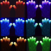 1 Pair Sequins Glowing Gloves LED Flash Gloves Dance and Party Supplies Halloween, Christmas and Other Festival Supplies