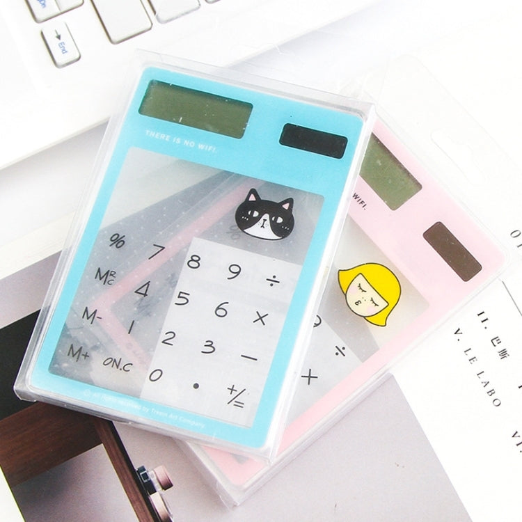 8 Digits LED Screen Calculator with Transparent Touch Pad & Solar Panel, Random Color Delivery - Calculator by PMC TechLife | Online Shopping South Africa | PMC TechLife