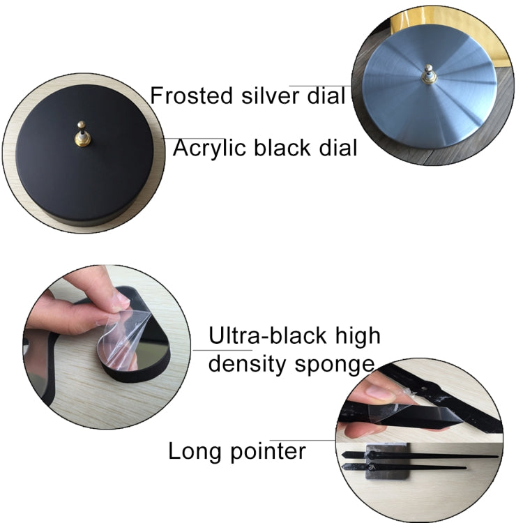 39 inch Bedroom Home Office Decoration Modern Frameless Large DIY 3D Mirror Wall Sticker Mute Clock(Silver) - DIY Clocks by PMc TechLife | Online Shopping South Africa | PMc TechLife | Buy Now Pay Later Mobicred