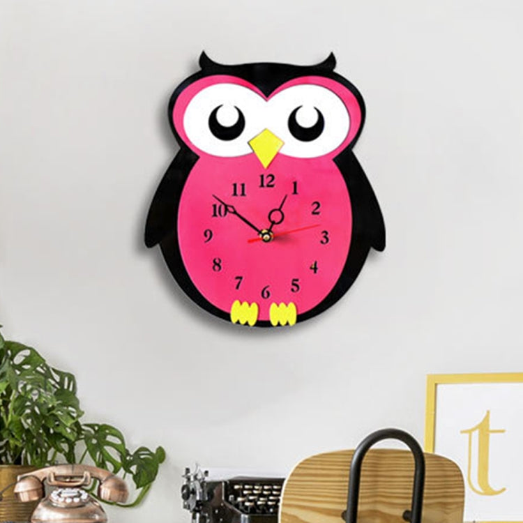 11*10 inch Children Bedroom Room Decor Battery Operated Owl Shaped Mute Non Ticking Round Wall Quartz Clock - Wall Clock by PMc TechLife | Online Shopping South Africa | PMc TechLife | Buy Now Pay Later Mobicred