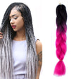 Fashion Color Gradient Individual Braid Wigs Chemical Fiber Big Braids, Length: 60cm(01Black+Rose Red) - free shipping - PMC TechLife - Order now!