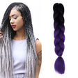 Fashion Color Gradient Individual Braid Wigs Chemical Fiber Big Braids, Length: 60cm(06Black+Purple) - free shipping - PMC TechLife - Order now!