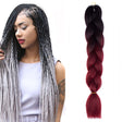 Fashion Color Gradient Individual Braid Wigs Chemical Fiber Big Braids, Length: 60cm(08Black+Wine Red) - free shipping - PMC TechLife - Order now!