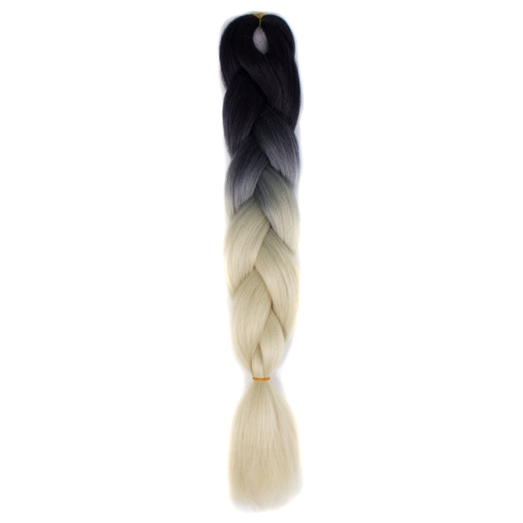 Fashion Color Gradient Individual Braid Wigs Chemical Fiber Big Braids, Length: 60cm(16Black+Beige) - free shipping - PMC TechLife - Order now!
