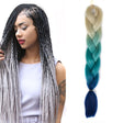 Fashion Color Gradient Individual Braid Wigs Chemical Fiber Big Braids, Length: 60cm(26Beige Lake Blue Sapphire) - free shipping - PMC TechLife - Order now!