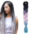 Fashion Color Gradient Individual Braid Wigs Chemical Fiber Big Braids, Length: 60cm(28Black+Pink+Lake Blue) - free shipping - PMC TechLife - Order now!