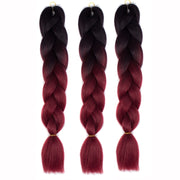 Fashion Color Gradient Individual Braid Wigs Chemical Fiber Big Braids, Random Color Delivery, Length: 60cm