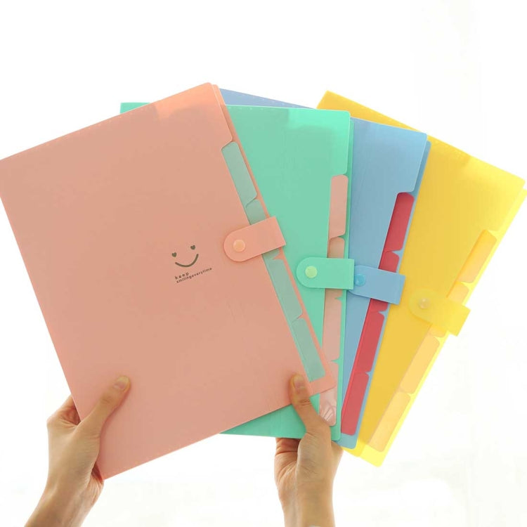 Candy Color Document Bag Multilayer 5 Into the Folder, Random Color Delivery - File Folder by PMC TechLife | Online Shopping South Africa | PMC TechLife | Buy Now Pay Later Mobicred