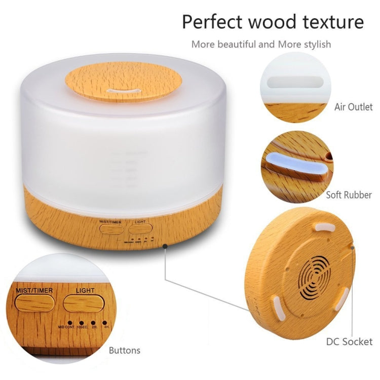 T700 Remote Control Wood Pattern Air Humidifier Automatic Alcohol Sprayer Essential Oil Diffuser Ultrasonic Mist Maker Ultrasonic Aroma Diffuser Atomizer Color LED, Capacity: 700ml, DC 24V, US Plug - Air Purifiers & Accessories by PMC TechLife | Online Shopping South Africa | PMC TechLife | Buy Now Pay Later Mobicred
