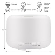 T500 Remote Control Clear White Air Humidifier Automatic Alcohol Sprayer Essential Oil Diffuser Ultrasonic Mist Maker Ultrasonic Aroma Diffuser Atomizer Color LED, Capacity: 500ml, DC 24V, US Plug