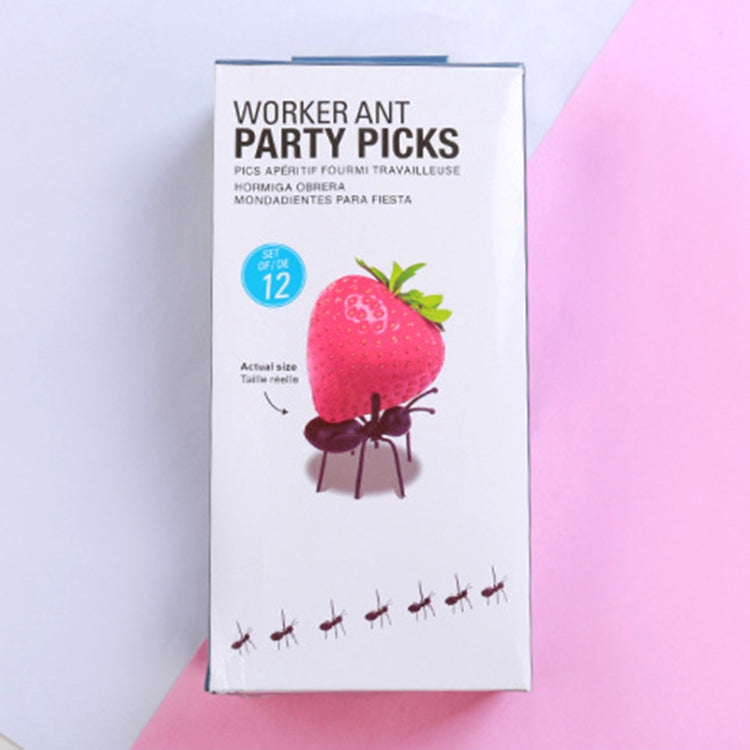 12pcs / Box Worker Ant Fruit Forks Snack Cake Dessert Tableware Home Kitchen Party Dinner Fruit Pick Kitchen Tool - Gadgets by PMC TechLife | Online Shopping South Africa | PMC TechLife | Buy Now Pay Later Mobicred