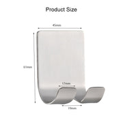 Stainless Steel Plug Power Cord Hook Bathroom Non-perforated Storage Rack, Size: 61x45mm