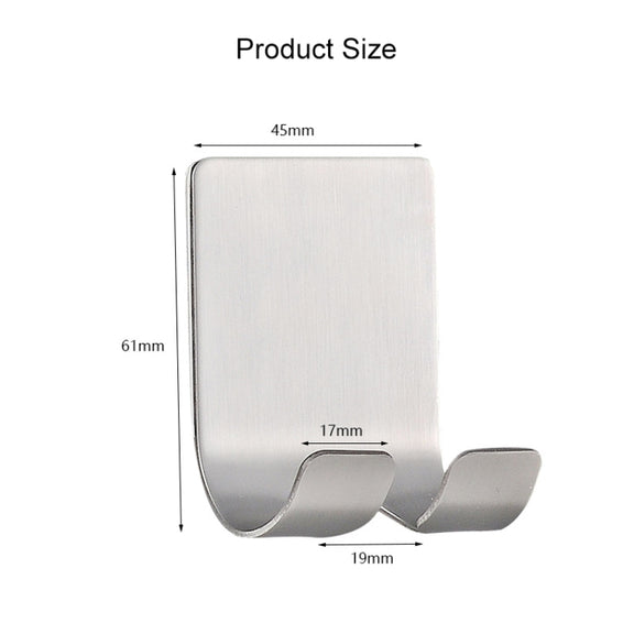 Stainless Steel Plug Power Cord Hook Bathroom Non-perforated Storage Rack, Size: 61x45mm