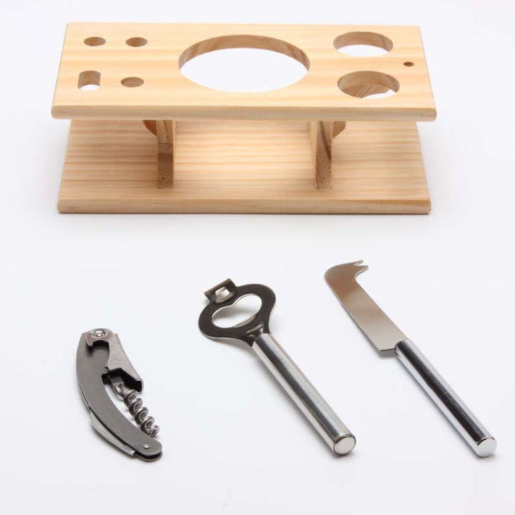 9 in 1 Stainless Steel Cocktail Shaker Tools Set with Wooden Mount, Capacity: 550ml - Bartending Tools by PMC TechLife | Online Shopping South Africa | PMC TechLife | Buy Now Pay Later Mobicred