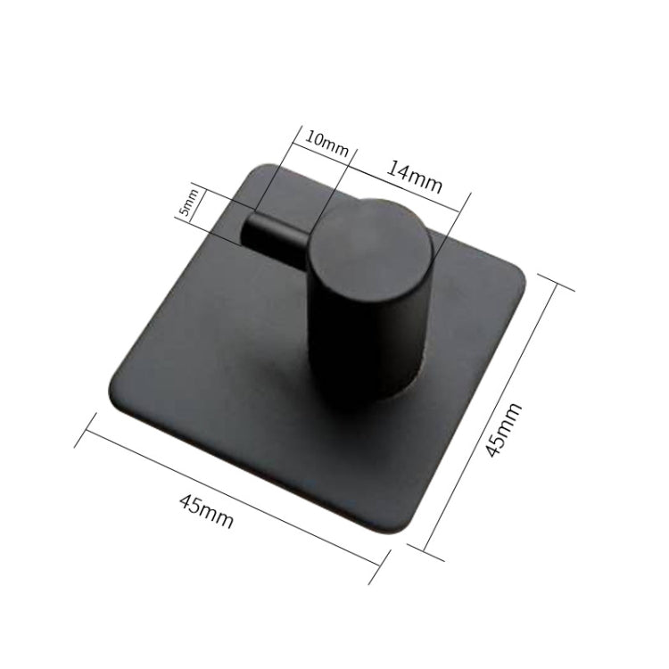Stainless Steel Cylinder Hanger Bathroom Non-perforated Storage Clothes Hook, Size:14mm (Black) - Hook by PMC TechLife | Online Shopping South Africa | PMC TechLife | Buy Now Pay Later Mobicred