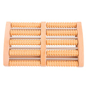 Thickened Large Non-slip Five-row Solid Wood Roller Foot Massager