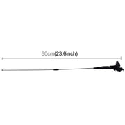 Universal Car Decoration Extensile Aerial Clip Side Car Modified To Remove Static Electricity Aerial, Length: 60cm(Black)