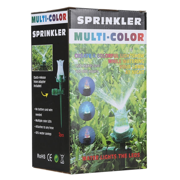 LED Luminous Lawn Sprinkler Automatic Water Sprinkler Garden Outdoor Irrigation Nozzle for Courtyard