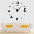 Bedroom Home Office Decoration Frameless Large Size DIY 3D Mirror Surface Wall Stickers Quiet Clock, Size: 100*100cm(Black) - DIY Clocks by PMc TechLife | Online Shopping South Africa | PMc TechLife | Buy Now Pay Later Mobicred