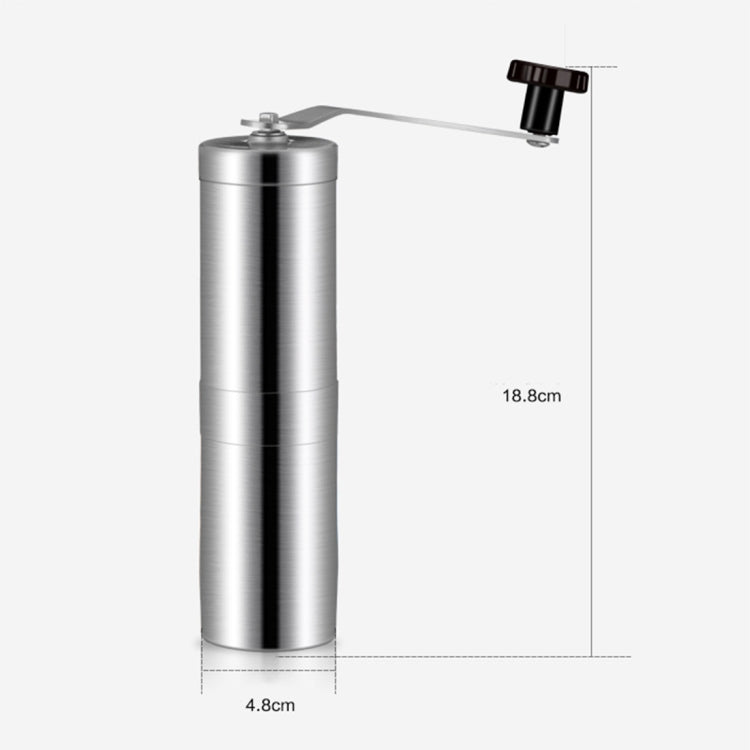 Portable Conical Burr Mill Manual Stainless Steel Hand Crank Coffee Bean Grinder, Capacity: 40g