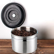 1200ml Stainless Steel Sealed Food Coffee Grounds Bean Storage Container with Built-in CO2 Gas Vent Valve & Calendar (Silver) - Coffee Tools by PMC TechLife | Online Shopping South Africa | PMC TechLife | Buy Now Pay Later Mobicred