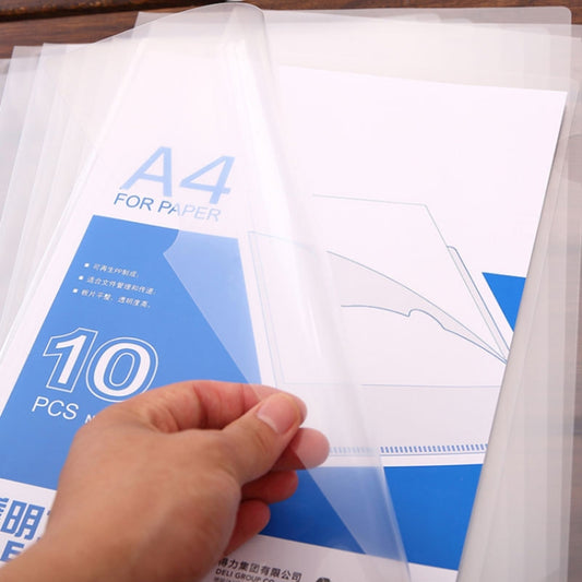 10 PCS Deli Transparent Single Page A4 Folder, Size: 32.1*30.7cm - File Folder by Deli | Online Shopping South Africa | PMC Jewellery | Buy Now Pay Later Mobicred