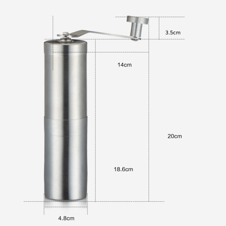 Portable Conical Burr Mill Manual Stainless Steel Bean Pepper Hand Crank Coffee Grinder, Gift Box Package - Coffee Machine & Accessories by PMC TechLife | Online Shopping South Africa | PMC TechLife | Buy Now Pay Later Mobicred