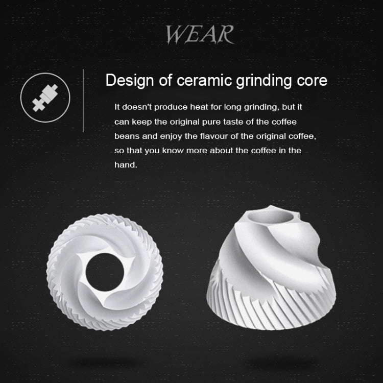 Portable Conical Burr Mill Manual Stainless Steel Bean Pepper Hand Crank Coffee Grinder, Gift Box Package - Coffee Machine & Accessories by PMC TechLife | Online Shopping South Africa | PMC TechLife | Buy Now Pay Later Mobicred