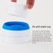 350ml Outdoor Pocket-Sized Coffee Tea Collapsible Travel Mug Silicone Cup with Lid (Green)