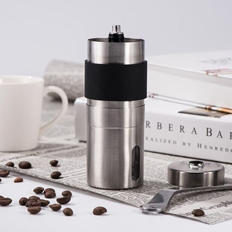 Portable Conical Burr Mill Manual Stainless Steel Hand Crank Coffee Bean Grinder with Silicone Ring, Capacity: 40g - Coffee Tools by PMC TechLife | Online Shopping South Africa | PMC TechLife | Buy Now Pay Later Mobicred