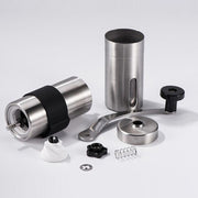 Portable Conical Burr Mill Manual Stainless Steel Hand Crank Coffee Bean Grinder with Silicone Ring, Capacity: 40g