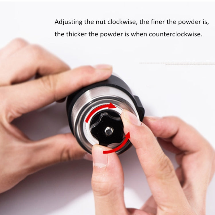 Portable Conical Burr Mill Manual Stainless Steel Hand Crank Coffee Bean Grinder with Silicone Ring, Capacity: 40g - Coffee Tools by PMC TechLife | Online Shopping South Africa | PMC TechLife | Buy Now Pay Later Mobicred