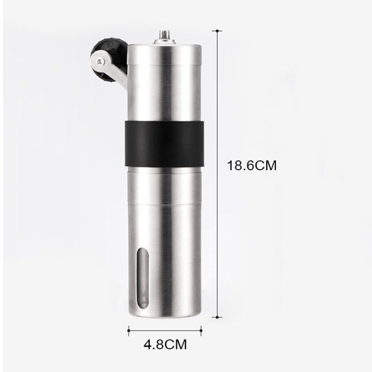 Portable Conical Burr Mill Manual Stainless Steel Hand Crank Coffee Bean Grinder with Silicone Ring, Capacity: 40g - Coffee Tools by PMC TechLife | Online Shopping South Africa | PMC TechLife | Buy Now Pay Later Mobicred