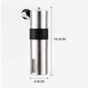 Portable Conical Burr Mill Manual Stainless Steel Hand Crank Coffee Bean Grinder with Silicone Ring, Capacity: 40g