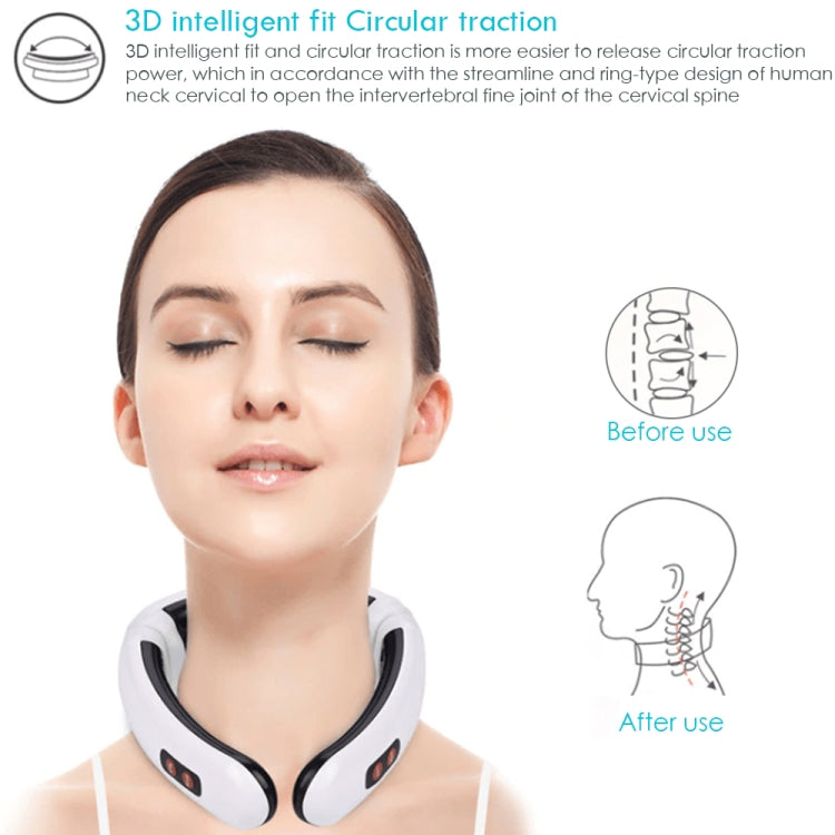 Household Electric Pulse Shock Neck Massager Intelligent Body Massager, Battery Powered (Not Include Battery)