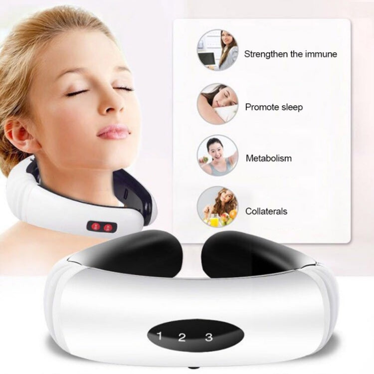 Household Electric Pulse Shock Neck Massager Intelligent Body Massager, Battery Powered (Not Include Battery)