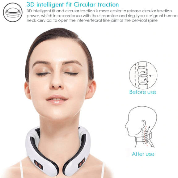 Household Electric Pulse Shock Neck Massager Intelligent Body Massager, Plug-in