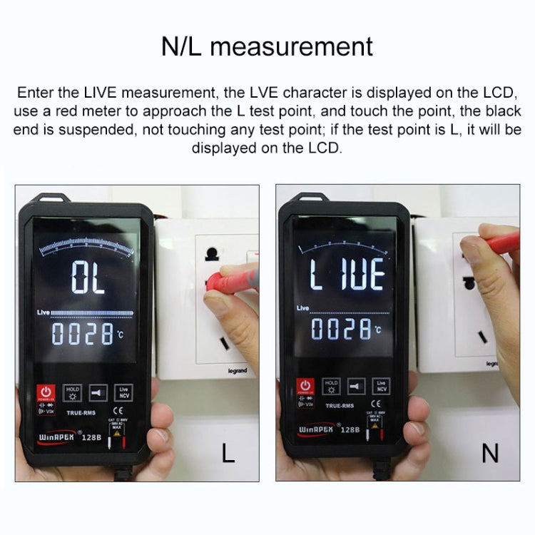 HY128A Conventional Screen Ultra-thin Touch Smart Digital Multimeter Fully Automatic High Precision True Effective Value Multimeter - Digital Multimeter by PMC TechLife | Online Shopping South Africa | PMC TechLife
