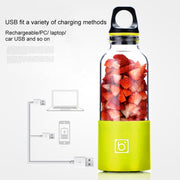 Bingo 500ml Mini Portable USB Rechargeable Electric Juicer Cup  Juicer Blender, 22000 Revolutions Per Minute(Green)