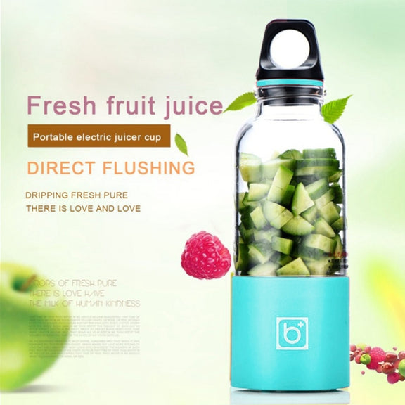 Bingo 500ml Mini Portable USB Rechargeable Electric Juicer Cup  Juicer Blender, 22000 Revolutions Per Minute(Blue)