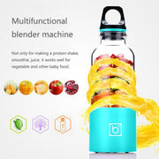 Bingo 500ml Mini Portable USB Rechargeable Electric Juicer Cup  Juicer Blender, 22000 Revolutions Per Minute(Blue)