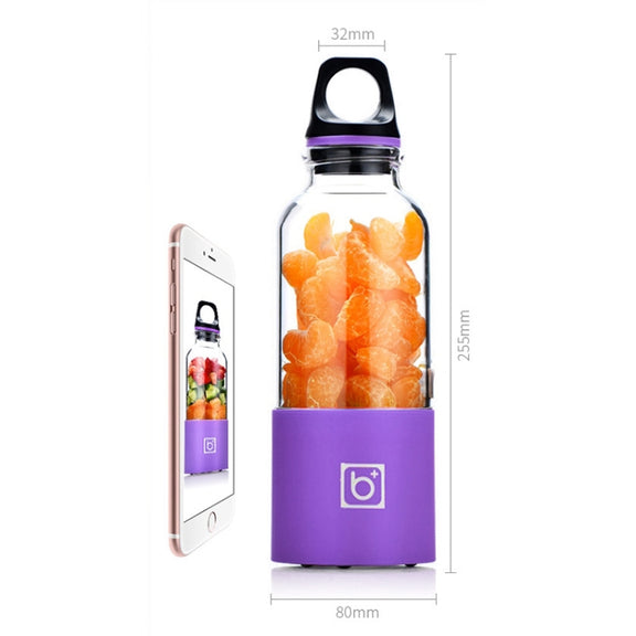 Bingo 500ml Mini Portable USB Rechargeable Electric Juicer Cup  Juicer Blender, 22000 Revolutions Per Minute(Purple)