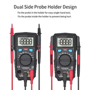BSIDE ADM66 Handheld Household 6000 Count AC / DC Current Voltage Capacitor Automatic Range Multimeter with LCD Backlight & Card Slot Function