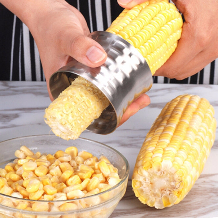 Round Shaped 304 Stainless Steel Household Corn Cutter Cob Corn Stripper Kitchen Tool - free shipping - PMC TechLife - Order now!
